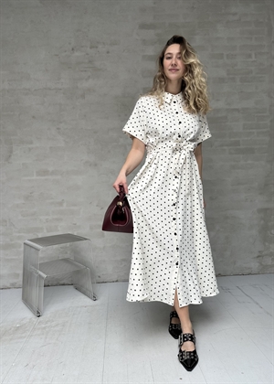 Blake dot midi kjole Offwhite Lollys Laundry 